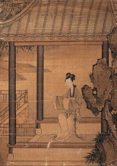 沈錂 苏蕙画像 镜心